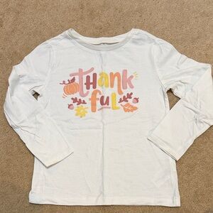 Carter's White and Pink Thankful Long Sleeve Tee